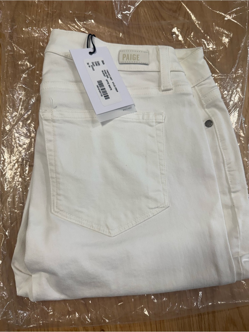 PAIGE Kylie Crop White Denim Jeans
